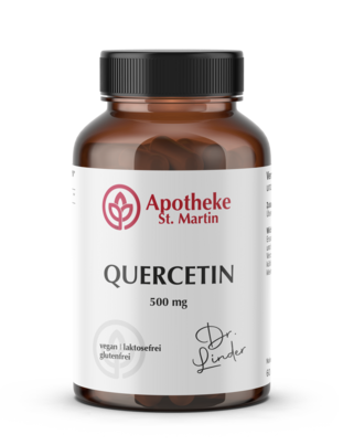 Sie sehen eine Packung Quercetin 500mg Kapseln 60 Stk., Produktbild: 01 Quercetin 500mg Kapseln 60 Stk., A-Nr.: 8101321 - 01